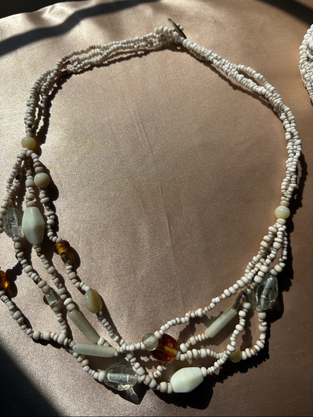 Collection of Summer Beaded Multi-Strand Necklace and Two Bracelets - Picture 3 of 5